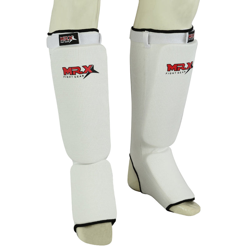 Load image into Gallery viewer, MRX BOXING &amp; FITNESS Muay Thai Shin Guards Kick Boxing Leg &amp; Foot Protector Pad MMA Shin Guard Extra Padding for Men or Women
