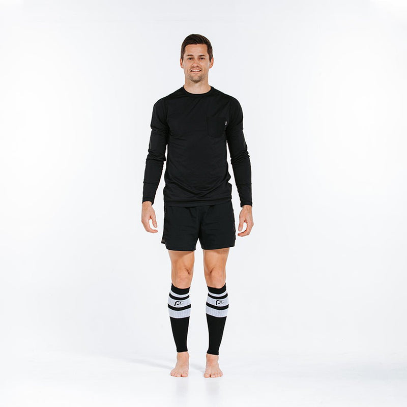 Load image into Gallery viewer, Pro Compression - Calf Sleeves, Black Classic Stripe
