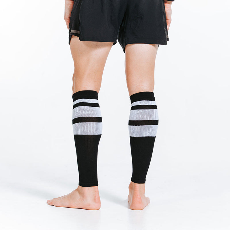 Load image into Gallery viewer, Calf Sleeves, Black Classic Stripe
