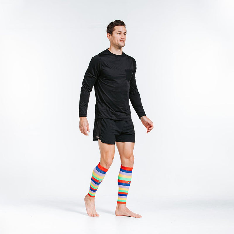 Load image into Gallery viewer, Pro Compression - Calf Sleeves, Multicolor Stripe
