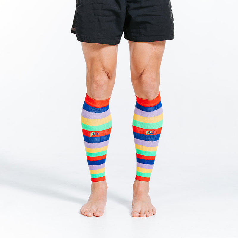 Load image into Gallery viewer, Calf Sleeves, Multicolor Stripe
