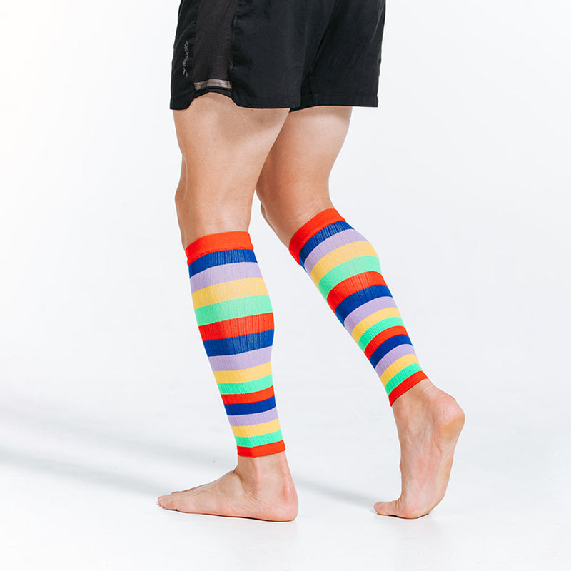 Load image into Gallery viewer, Calf Sleeves, Multicolor Stripe
