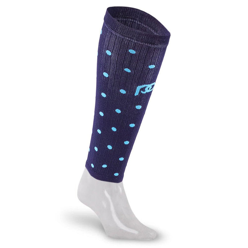 Load image into Gallery viewer, Pro Compression - Calf Sleeves, navy dots

