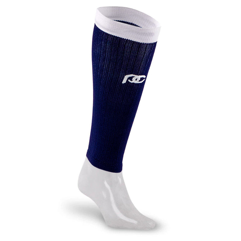 Load image into Gallery viewer, Calf Sleeves, Navy over White
