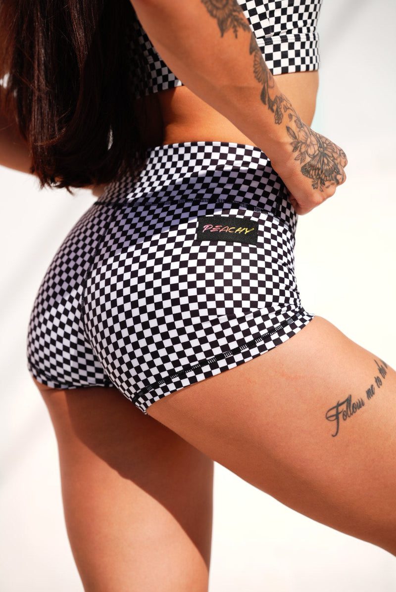 Load image into Gallery viewer, Peachy Athletic - Ready, Set, Slay! Squat-Proof Gym Shorts
