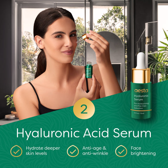Reathlete - Aesta Green Tea Mask Stick + Hyaluronic Acid Serum for Face Treatment | Gradual Blackhead Remover | Pore-Cleaning, Detoxifying Face Mask, Skin Care Face Serum w/ Anti Aging and Anti Wrinkle Effects
