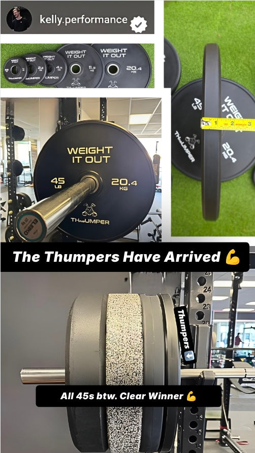 Load image into Gallery viewer, Weight It Out - 'Thumper' Thin Bumper Weight Plate Sets
