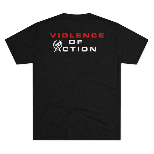 Ataclete - Charcoal Black Men's Violence Of Action Tri-Blend Tee