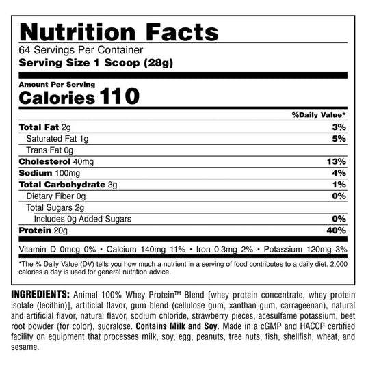 Animal Whey - Protein Supplements