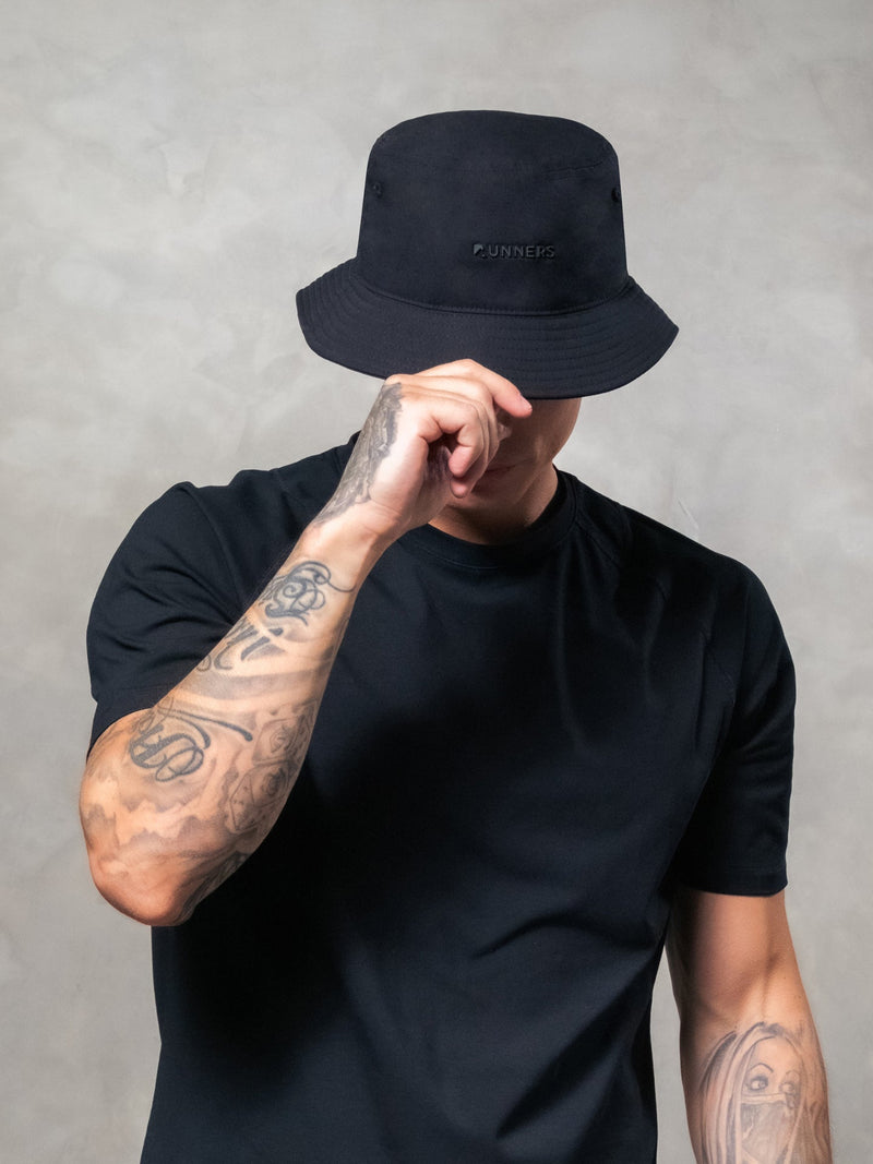 Load image into Gallery viewer, Runner&#39;s Athletics - Black Bucket Hat

