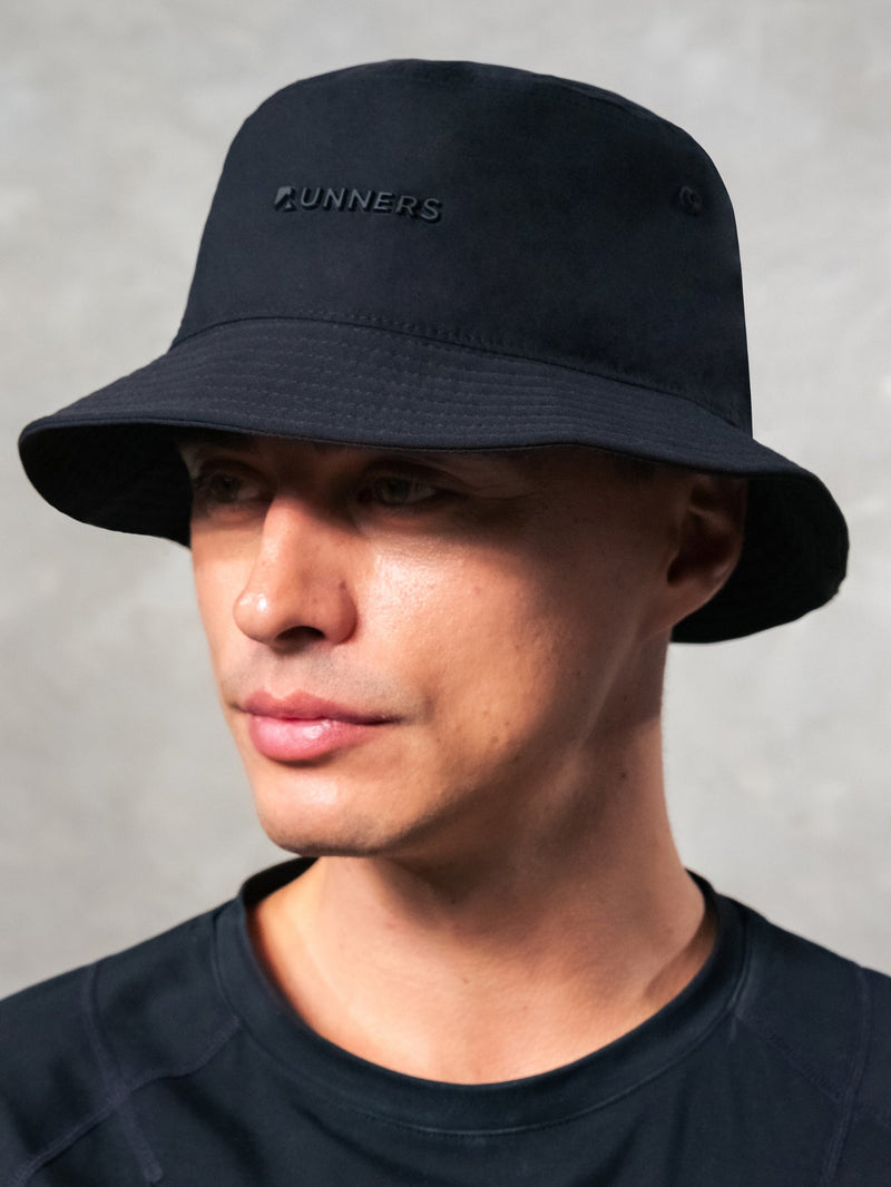 Load image into Gallery viewer, Runner&#39;s Athletics - Black Bucket Hat
