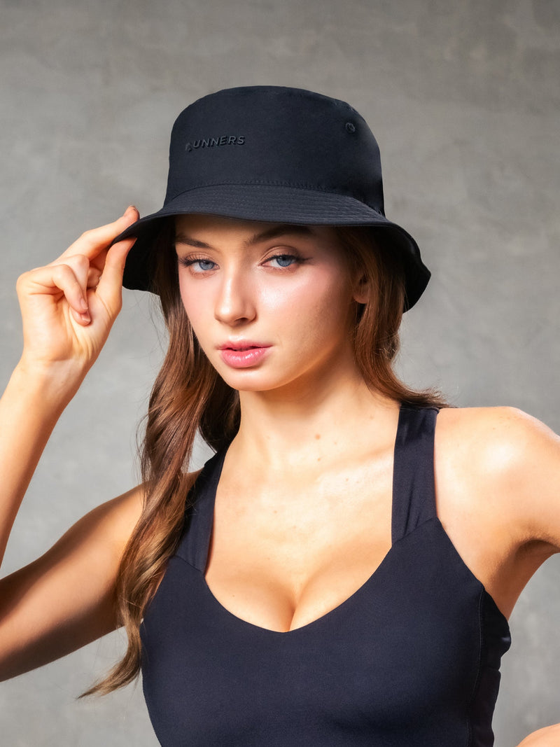 Load image into Gallery viewer, Runner&#39;s Athletics - Black Bucket Hat
