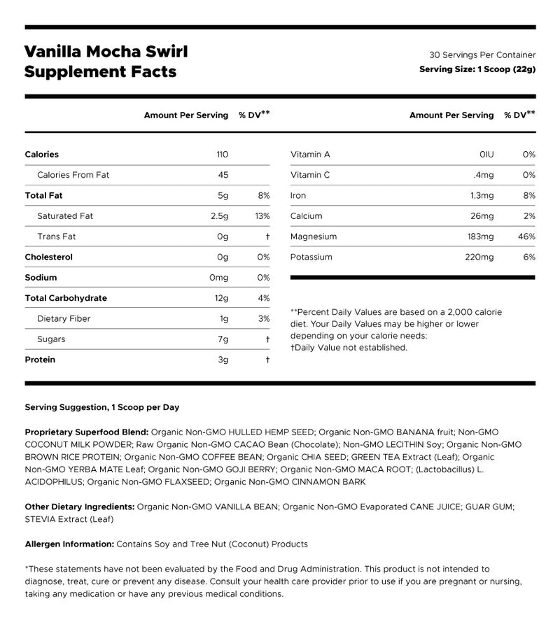 Load image into Gallery viewer, Rockin' Wellness - Mocha Cacao Nutritional Shake Mix - Rockin Wellness Daily Superfood &amp; Coffee Blend
