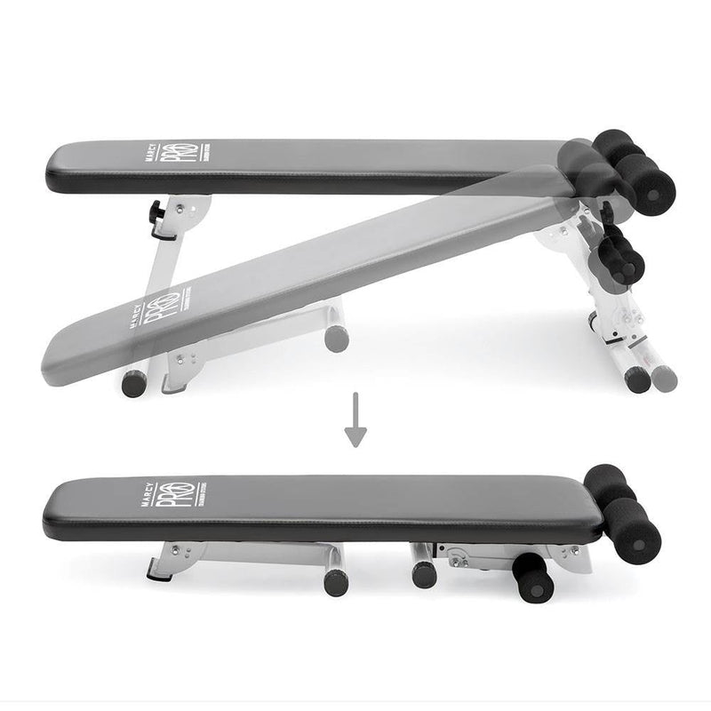 Load image into Gallery viewer, Marcy Pro Adjustable Strength and Weight Training Folding Bench for Home Gyms
