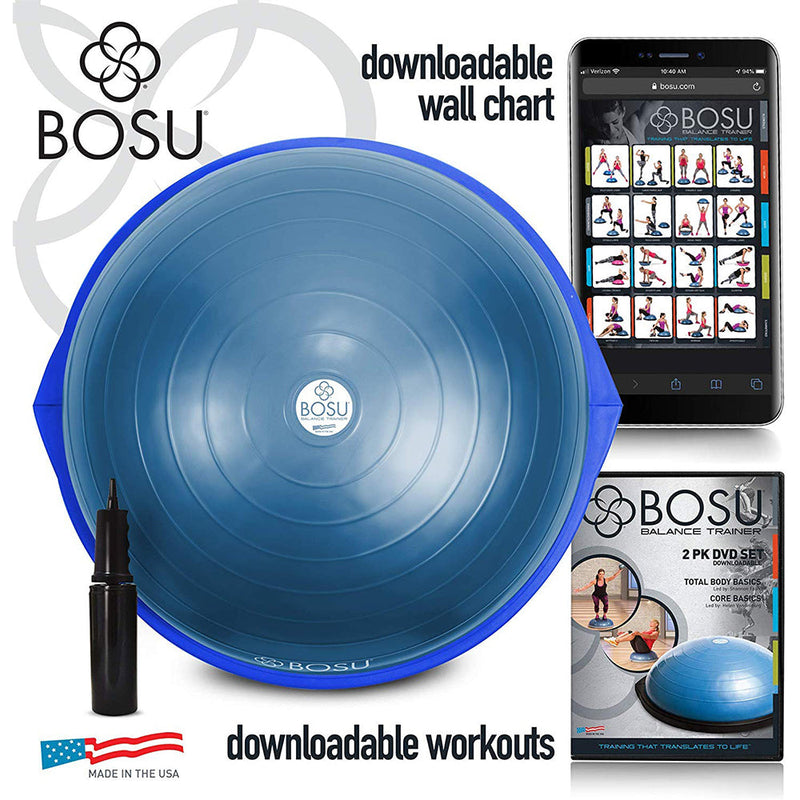 Load image into Gallery viewer, Bosu 72-10850 Home Gym The Original Balance Trainer Ball 65 cm Diameter, Blue
