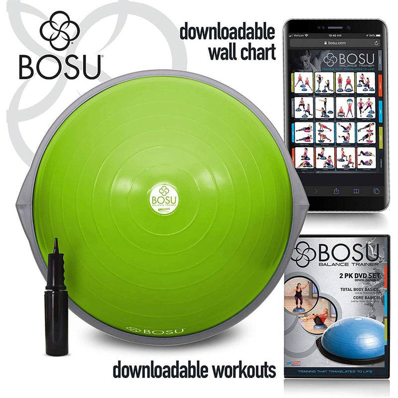 Load image into Gallery viewer, Bosu 65-Centimeter Non-Slip Travel-Size Home Gym Workout Balance Trainer, Green
