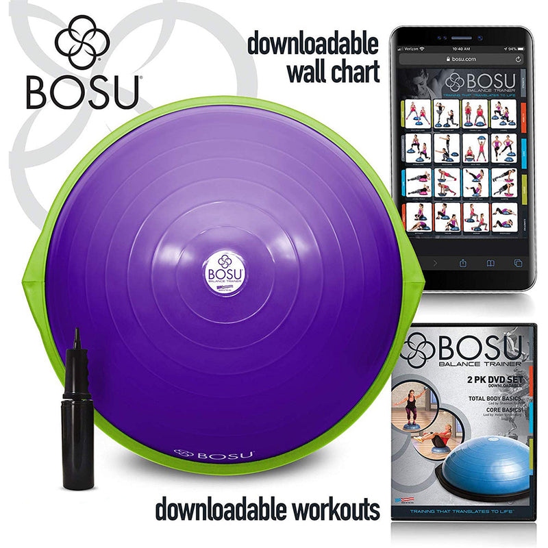 Load image into Gallery viewer, Bosu 72-10850 The Original Balance Trainer 65 cm Diameter, Purple and Green
