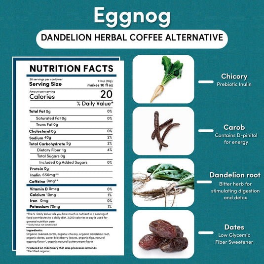 Teeccino - Holiday Eggnog Herbal Coffee