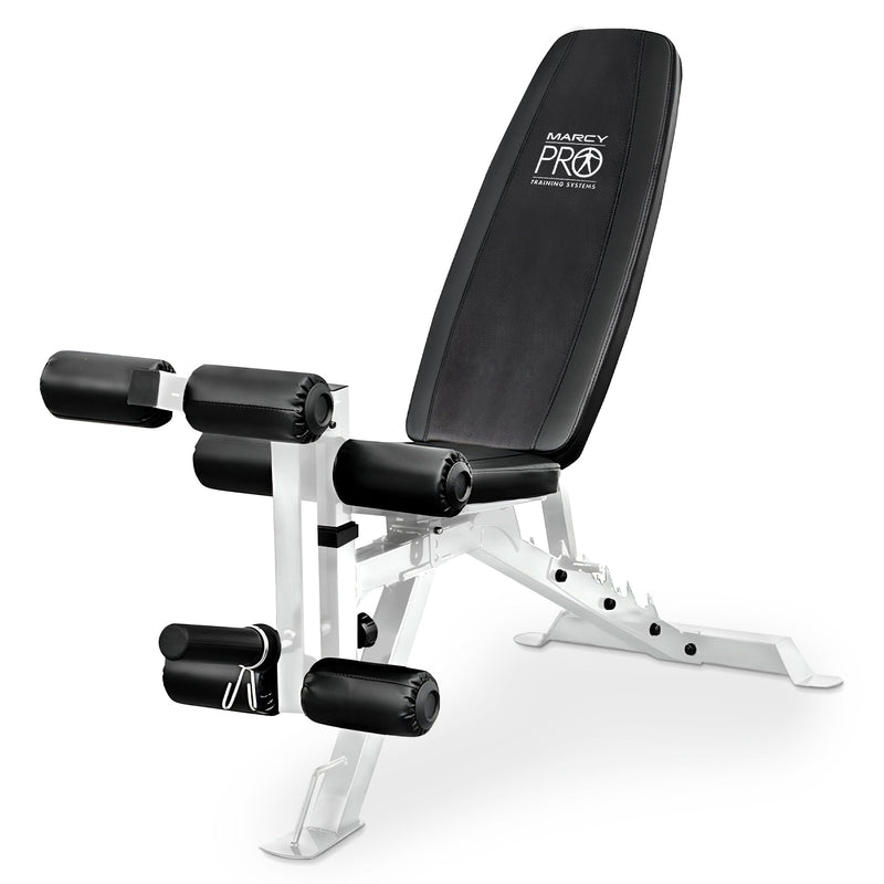 Load image into Gallery viewer, Marcy Powder Coated Steel Home Gym Multipurpose Adjustable Weight Bench, White
