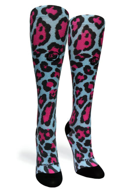 Crazy Compression - Cheetah Blue - (Standard & Extra Wide)