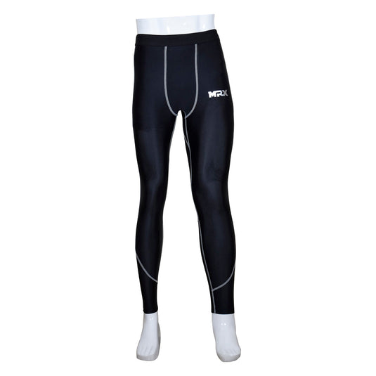 MRX - Men's Compression Trouser Pant Base Layer Active Wear Black-Gray