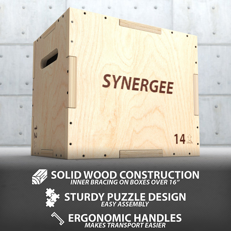 Load image into Gallery viewer, Synergee 3-in-1 Wood Plyo Boxes
