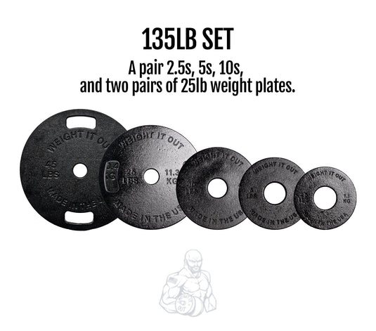 Weight It Out - Cast Iron Machined Weight Plate Sets