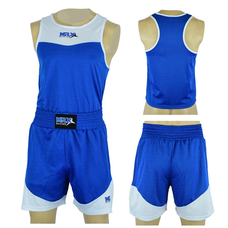 Load image into Gallery viewer, MRX - Men's Boxing Uniform Set for Training or Fighting Jersey &amp; Shorts All Sizes - Blue-1361 / S
