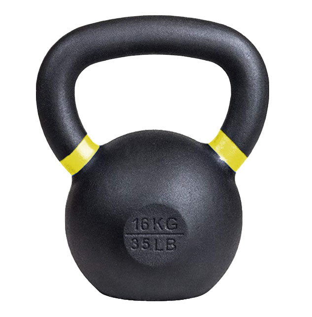 Load image into Gallery viewer, SoCal Kettlebellz - 16 kg (35 lb) Powder-Coated Cast-Iron Kettlebell – Black
