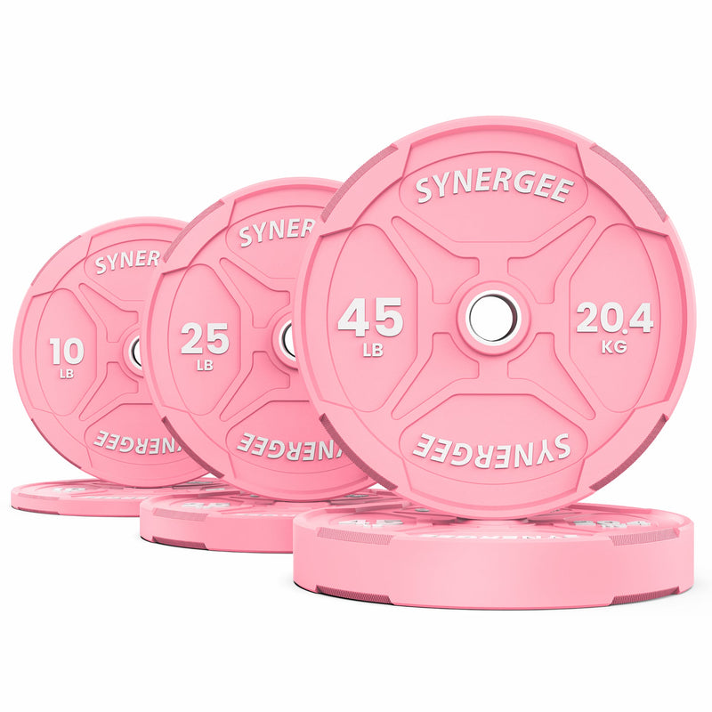 Load image into Gallery viewer, Synergee - Pink Ez Grip Bumper Plates
