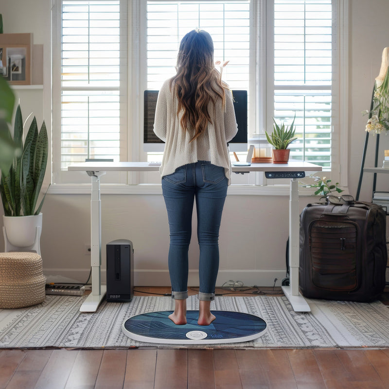 Load image into Gallery viewer, JumpSport Wurf Board Office Standing Desk Anti-Fatigue Mat, Maui Ocean Blue
