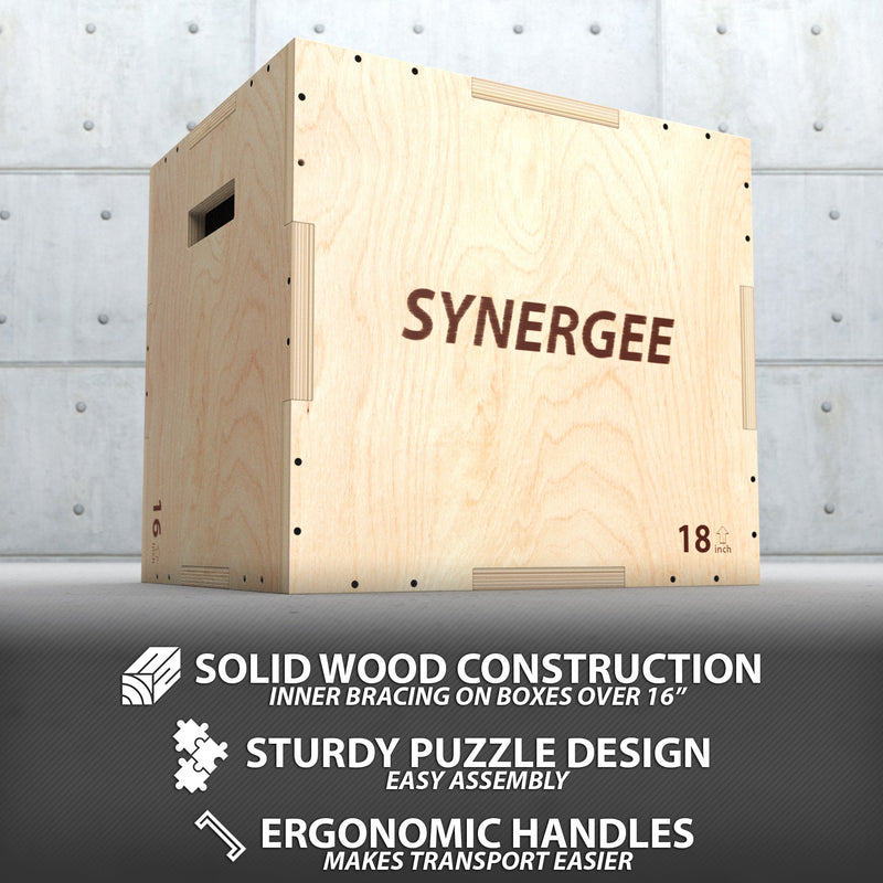 Load image into Gallery viewer, Synergee 3-in-1 Wood Plyo Boxes
