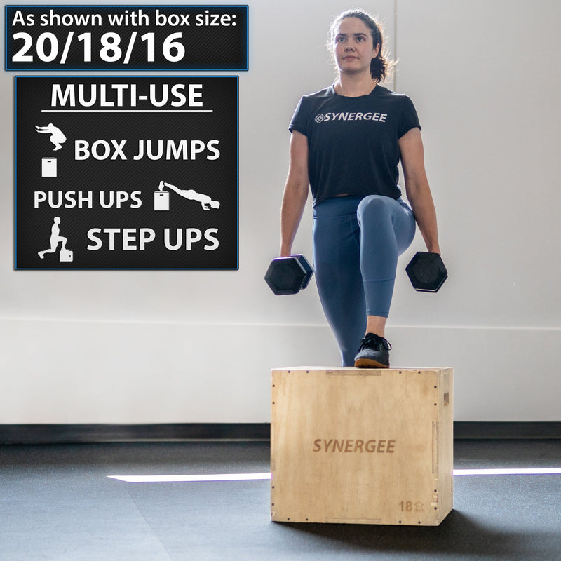 Load image into Gallery viewer, Synergee 3-in-1 Wood Plyo Boxes
