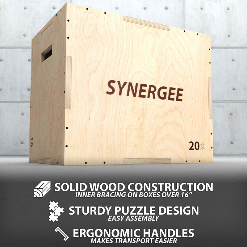 Load image into Gallery viewer, Synergee 3-in-1 Wood Plyo Boxes
