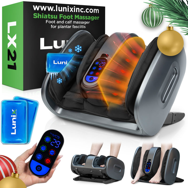 Load image into Gallery viewer, Lunix - LX21 Shiatsu Foot and Calf Massager with Remote - Gray
