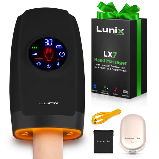 Lunix - LX7 Touchscreen Hand Massager Black