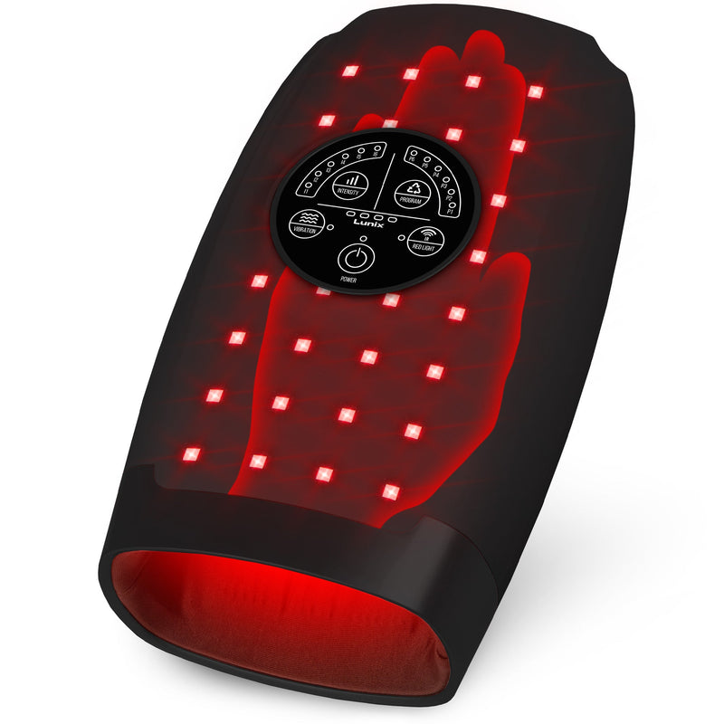 Load image into Gallery viewer, Lunix - LX33 Hand Massager with Red Light Therapy (Charcoal Black)
