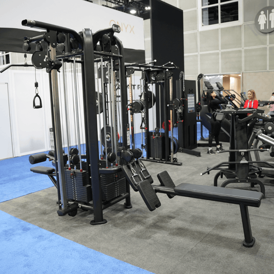 Muscle D Fitness - 4 Stack Megatron Deluxe Jungle Gym - Commercial Lat Pull, Low Row, Adj. Hi/Low Pulleys