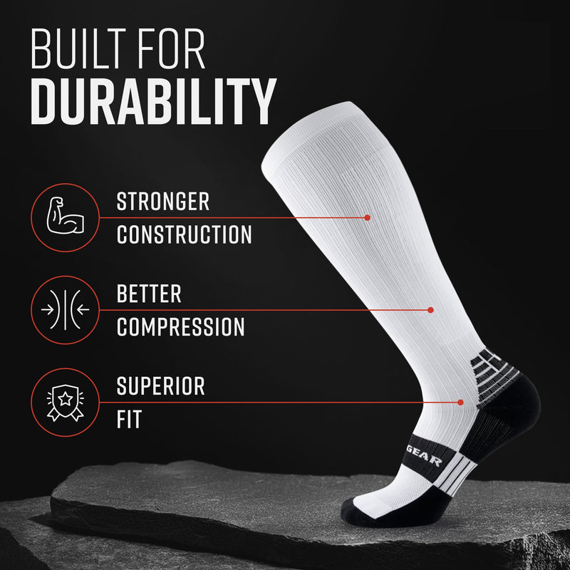 Load image into Gallery viewer, Tall Compression Socks [White]
