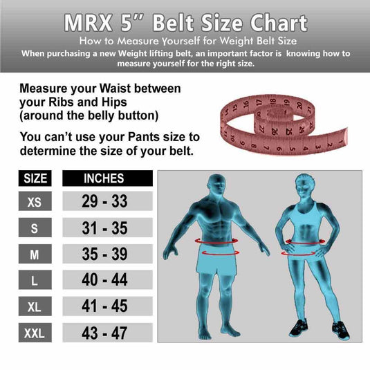 MRX - Weight Lifting Belt With Double Back Support Bodybuilding Gym Training Belt 5