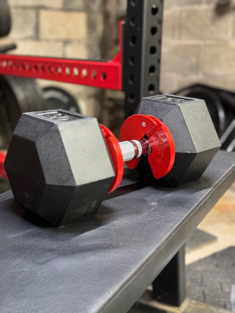 Load image into Gallery viewer, Micro Gainz Red 1.25LB Dumbbell Fractional Weight Plates
