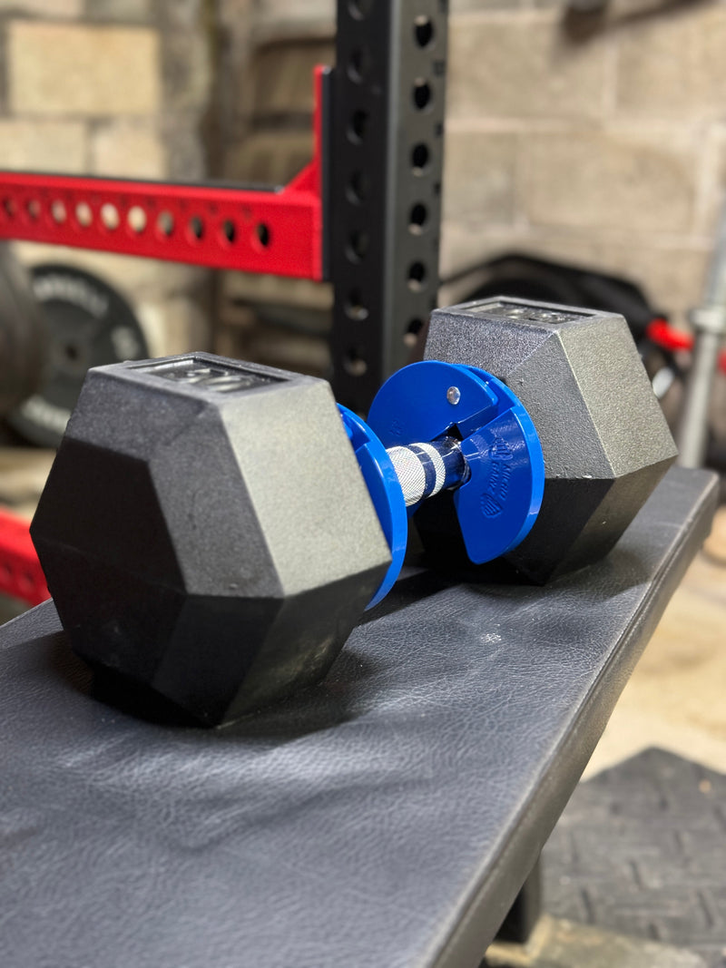 Load image into Gallery viewer, Micro Gainz Blue 1.25LB Dumbbell Fractional Weight Plates
