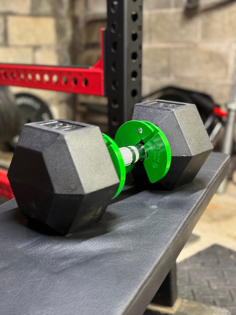 Load image into Gallery viewer, Micro Gainz Green 1.25LB Dumbbell Fractional Weight Plates
