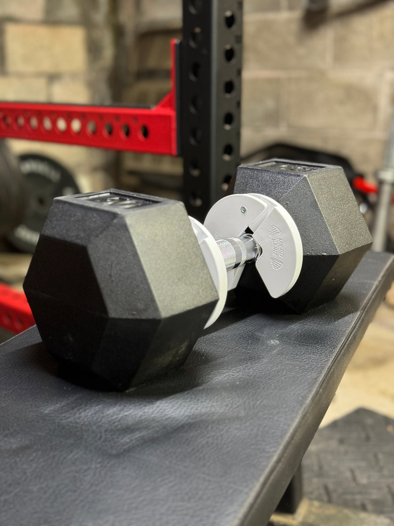 Load image into Gallery viewer, Micro Gainz White 1.25LB Dumbbell Fractional Weight Plates
