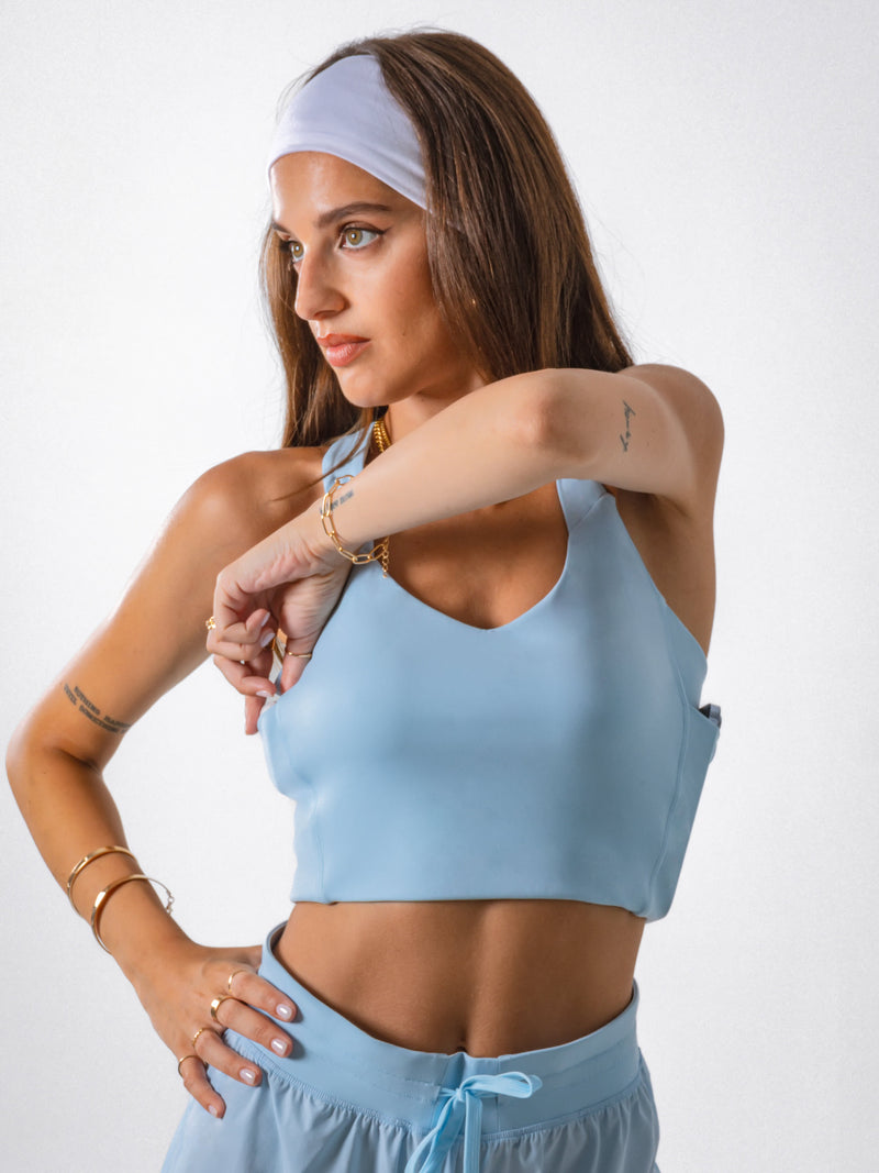 Load image into Gallery viewer, Runner&#39;s Athletics - LuxeForm Functional Tank Baby Blue

