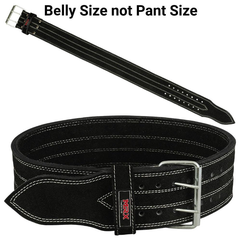 Load image into Gallery viewer, MRX Products - MRX - Quality Power Weight Lifting Leather Belt 4" Wide Black Heavy Duty All Sizes
