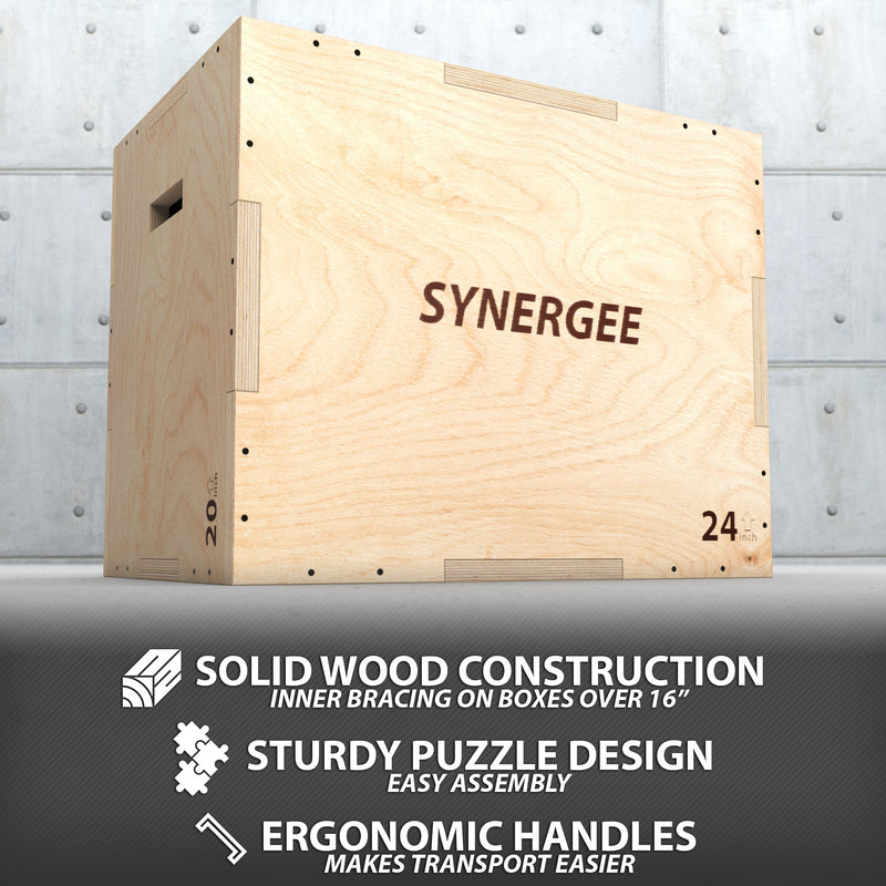 Load image into Gallery viewer, Synergee 3-in-1 Wood Plyo Boxes
