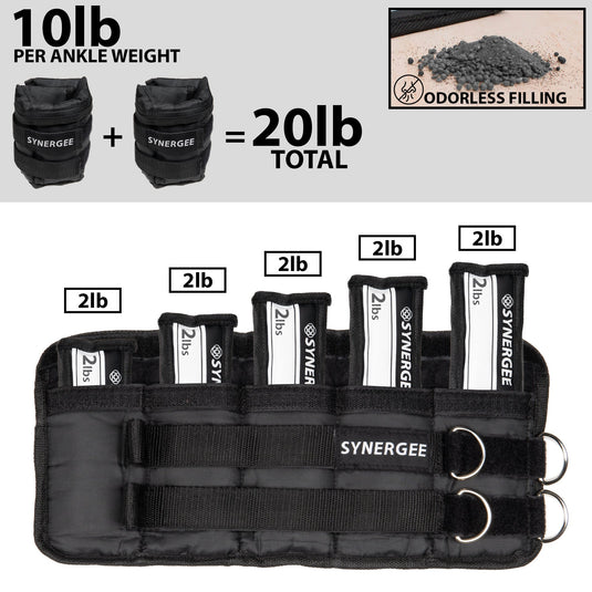 Synergee Adjustable Ankle/Wrist Weights