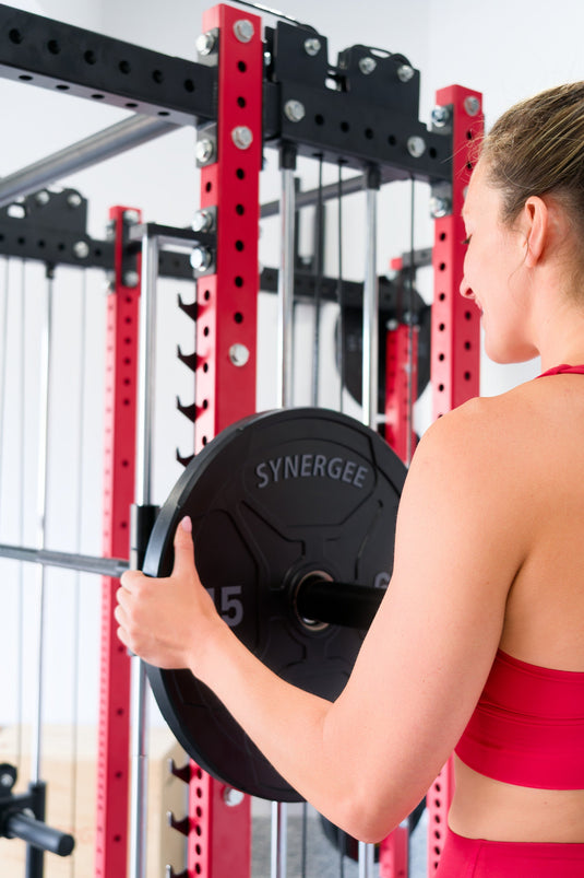 Synergee - 2300 Series Power Cage with Synchronized Loaded Cable Cross Overs and Smith Machine