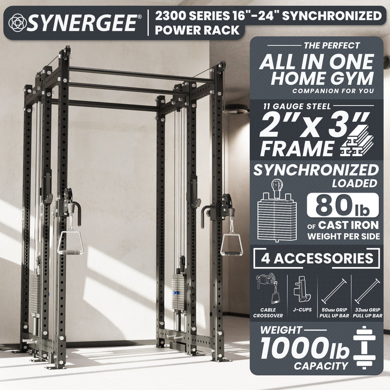Load image into Gallery viewer, Synergee - 2300 Series Power Cage with Synchronized Loaded Cable Cross Overs
